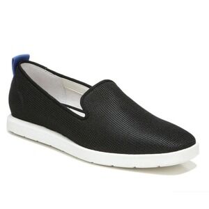 Franco‎ Sarto Black Mesh Fabric Square Toe Loafers Shoes Women's Stretch 11M NIB